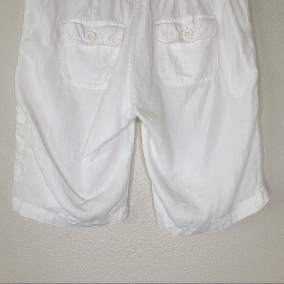 Old Navy Maternity 100% Linen White Summer Shorts, Size 4 - Picture 7 of 11